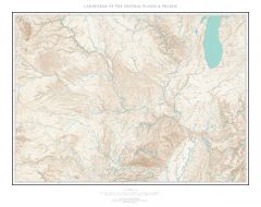 Landforms of the Central Plains Fine Art Print Map